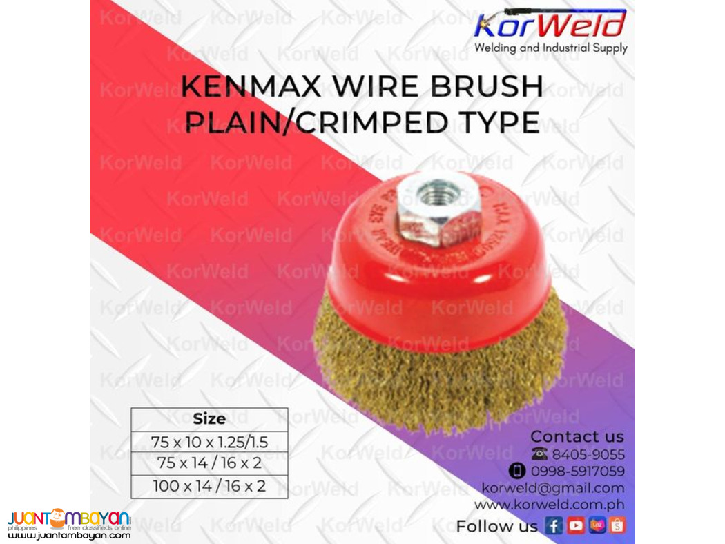 Kenmax Wire Brush Plain/ Crimped Type