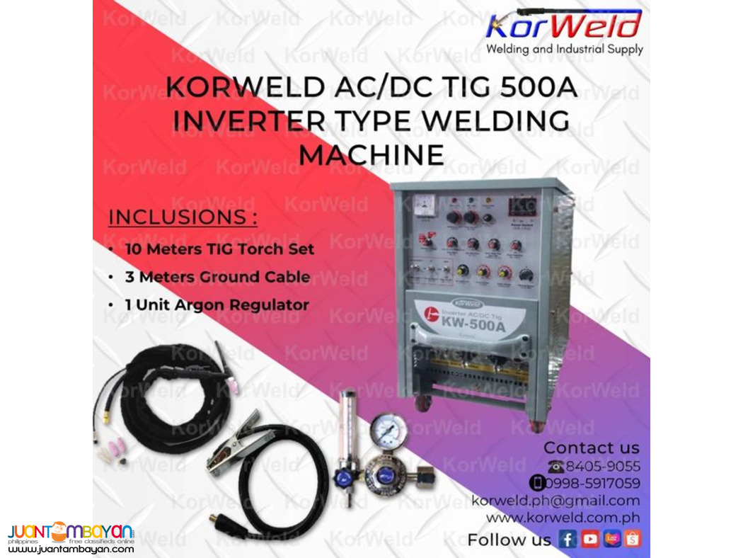 KORWELD AC/DC TIG 500A INVERTER TYPE WELDING MACHINE