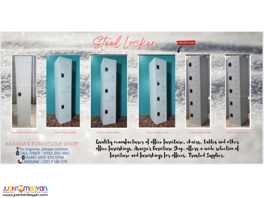 STEEL LOCKER-ONE TIER (1-2-3-4-5-6 DOOR) FACTORY PRICE