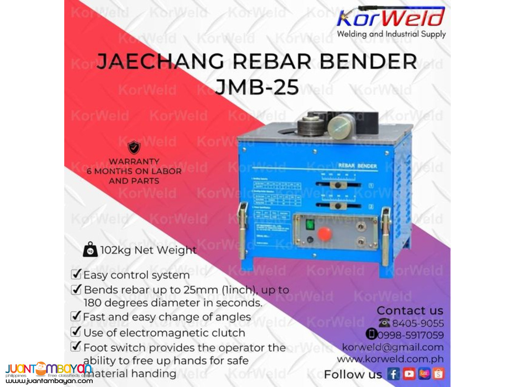 Jaechang Rebar Bender JMB-25