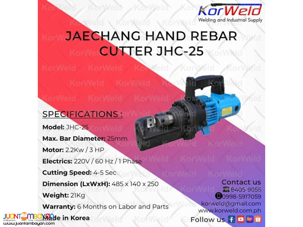 Jaechang Hand Rebar Cutter JHC-25