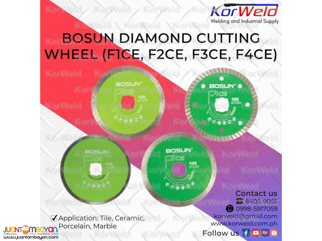 Bosun Diamond Cutting Wheel (F1CE, F2CE, F3CE, F4CE)