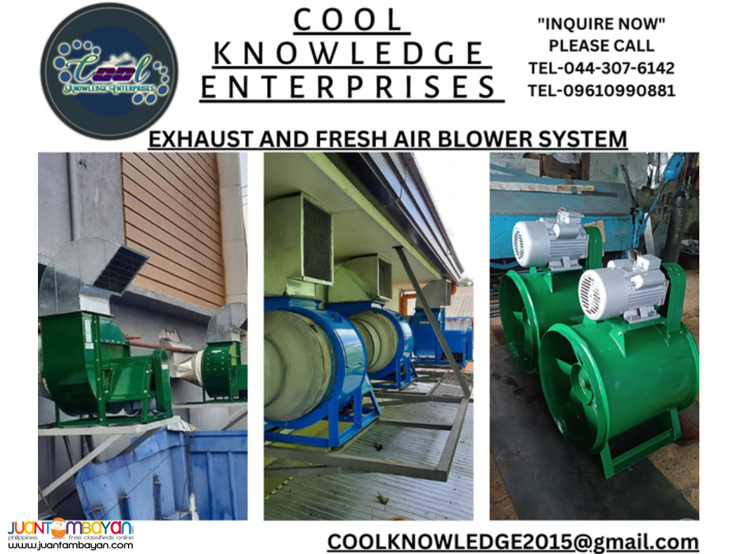 fresh air contrifugal blower system (supply & installation)