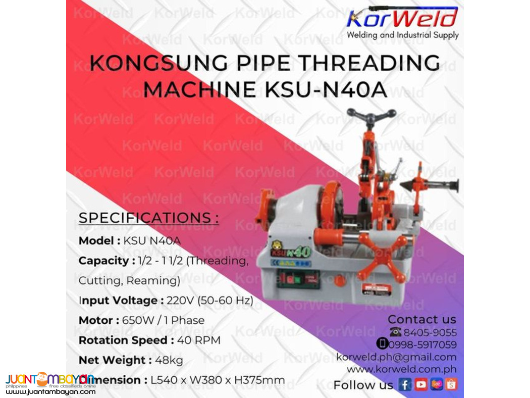 Kongsung Pipe Threading Machine KSU-N40A