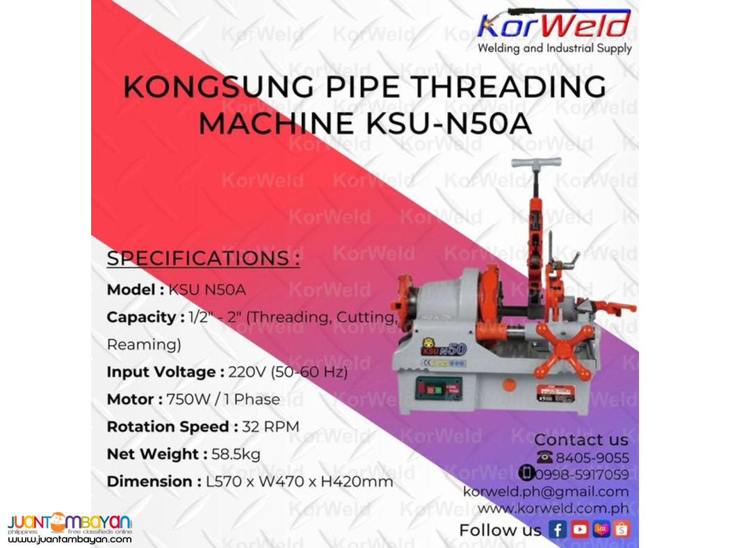 Kongsung Pipe Threading Machine KSU-N50A