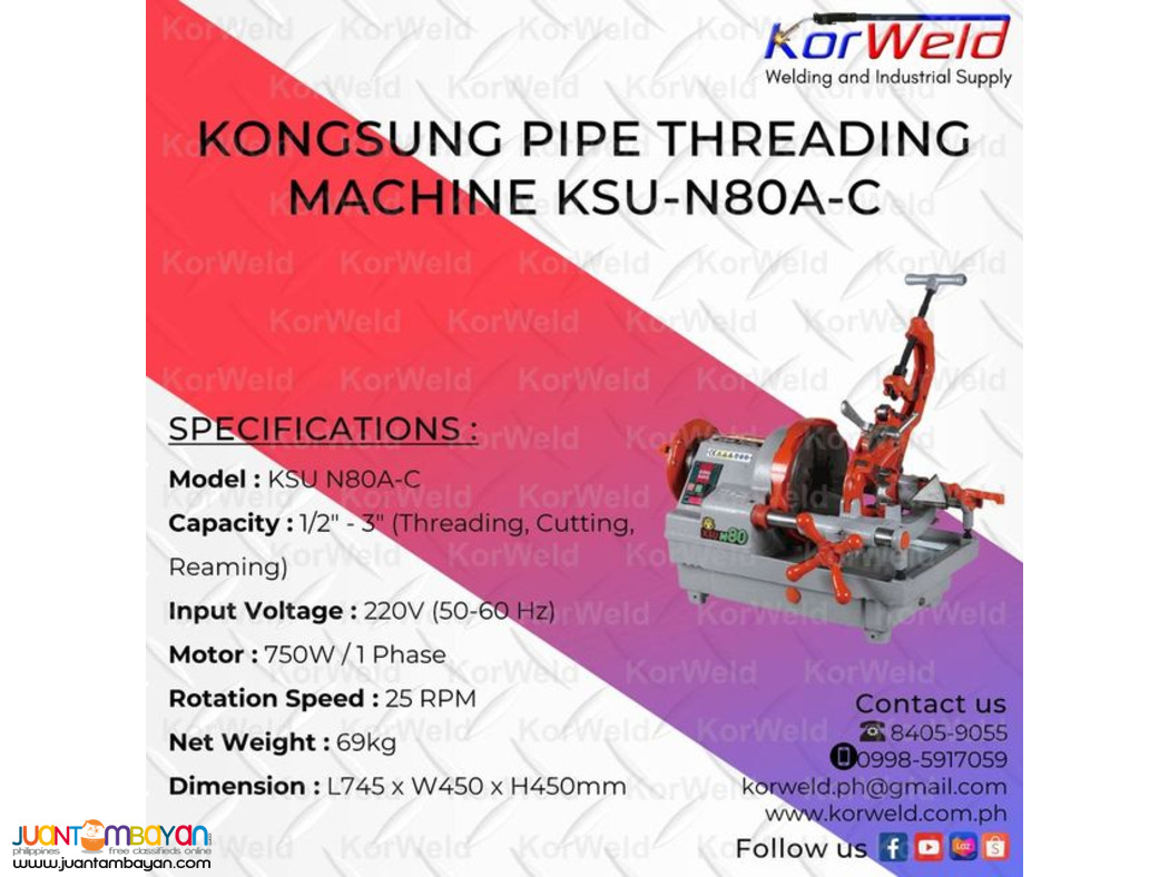 Kongsung Pipe Threading Machine KSU-N80A-C
