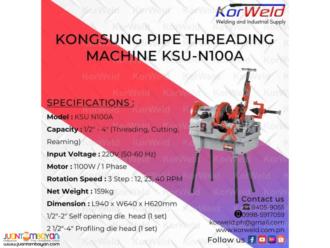 Kongsung Pipe Threading Machine KSU- N100A