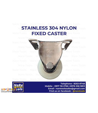 Stainless 304 Nylon Caster Light Duty Fixed
