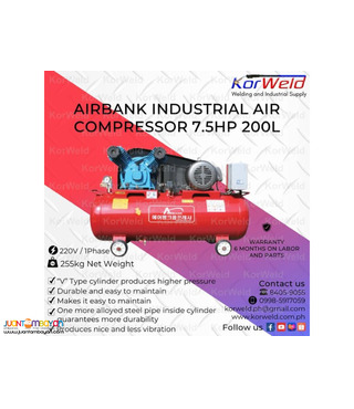 Airbank Industrial Air Compressor 7.5HP 200L