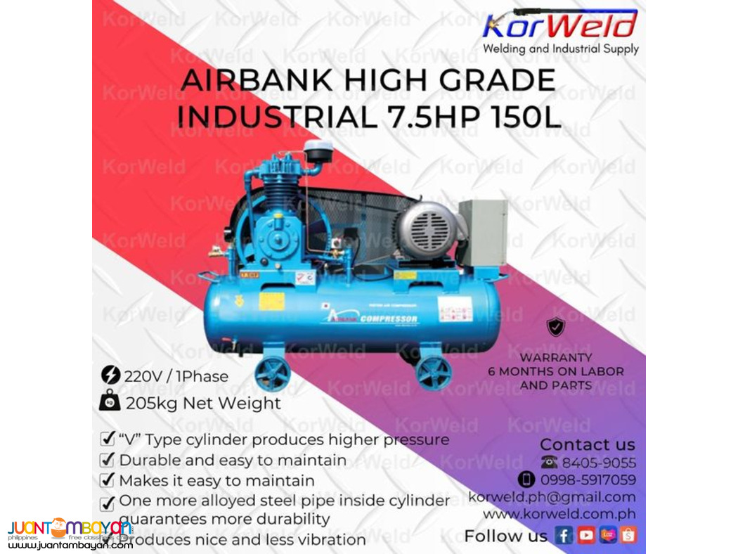 Airbank High Grade Industrial 7.5HP 150L
