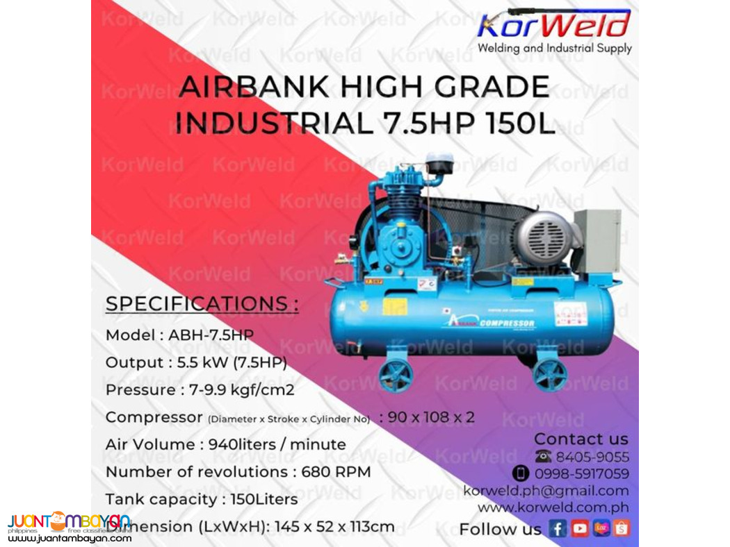Airbank High Grade Industrial 7.5HP 150L