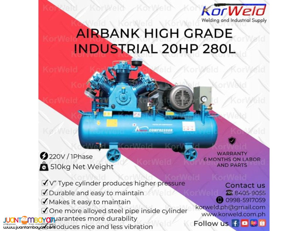 Airbank High Grade Industrial 20HP 280L