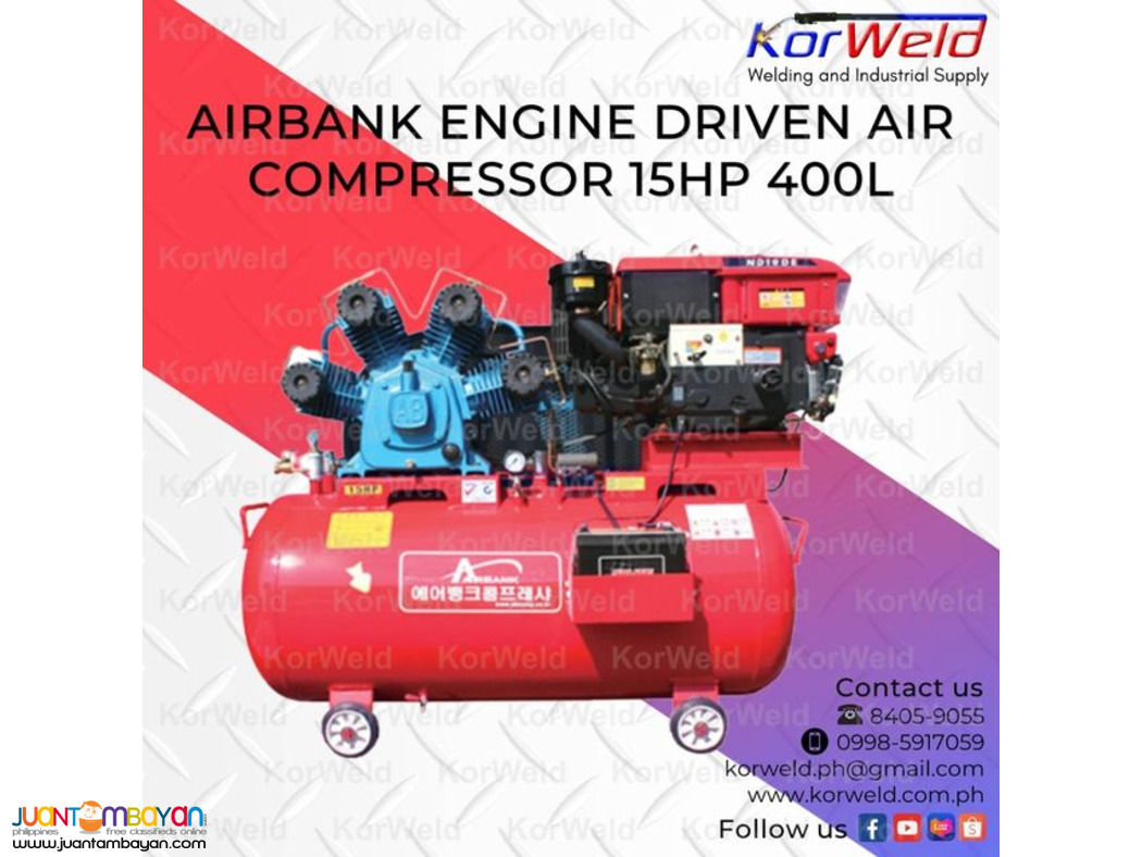 Airbank Engine Driven Air Compressor 15HP 400L