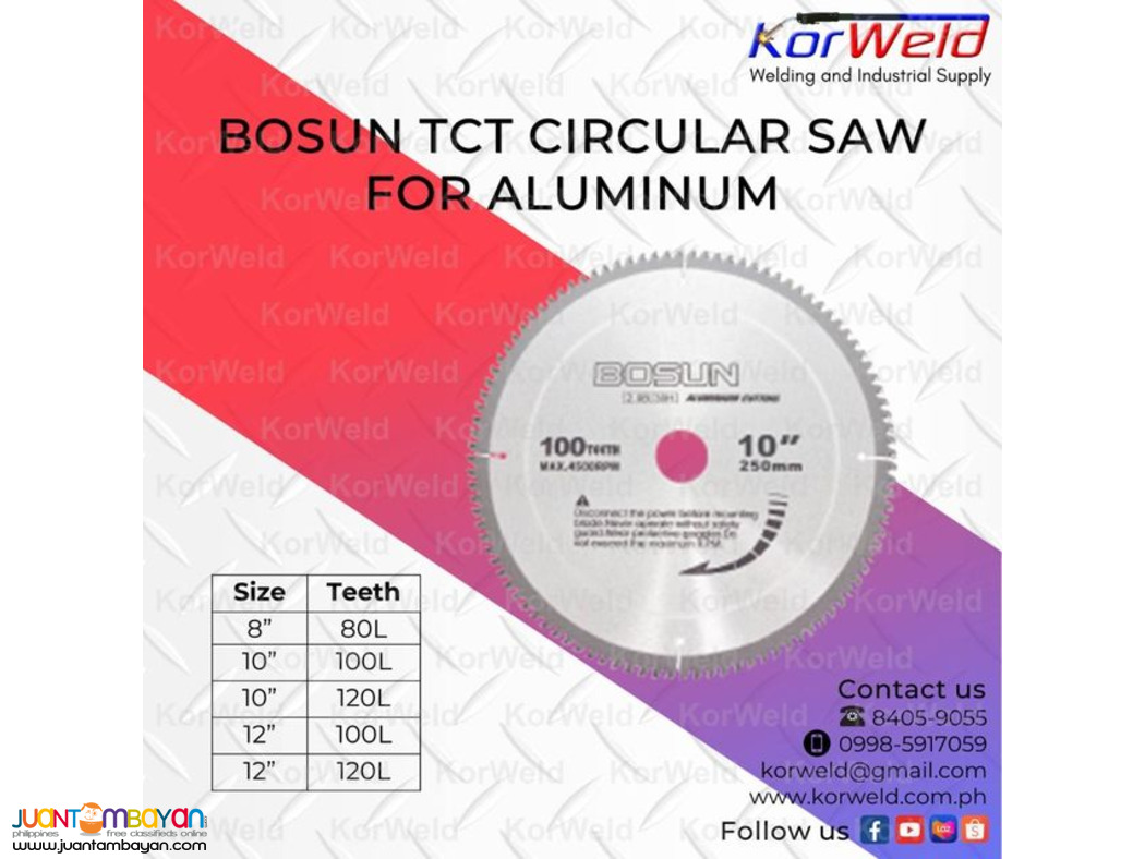 Bosun TCT Circular Saw For Aluminum