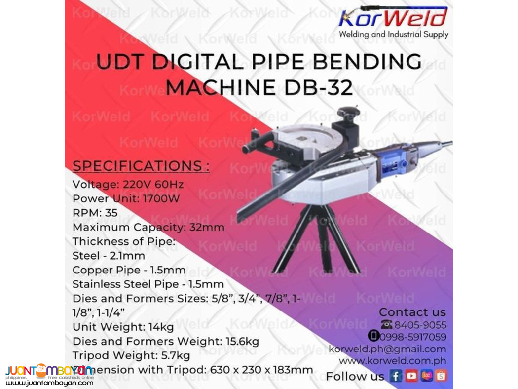 UDT Digital Pipe Bending Machine DB-32