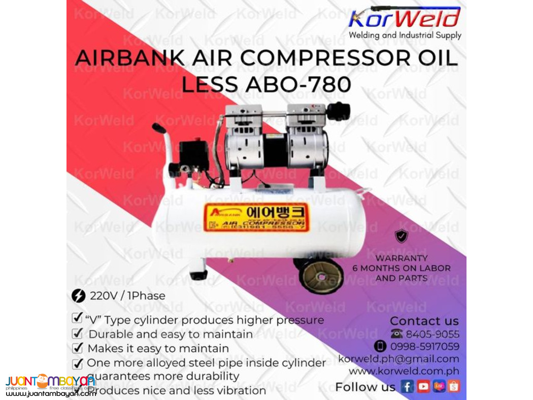Airbank air Compressor Oil Less ABO-780