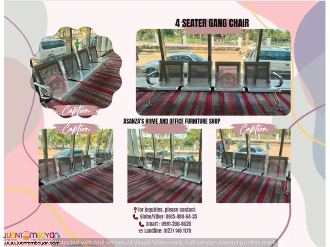 STEEL GANG CHAIR (FACTORY PRICE)