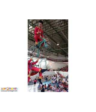 High wire walker of acrobats show