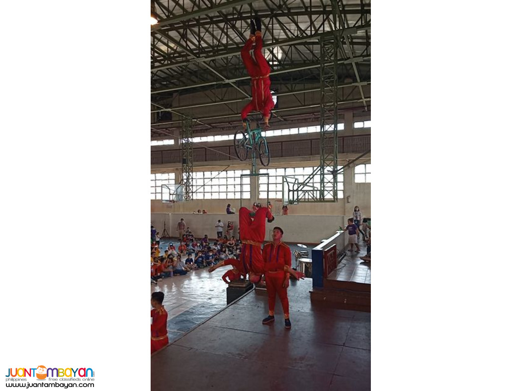 High wire walker of acrobats show