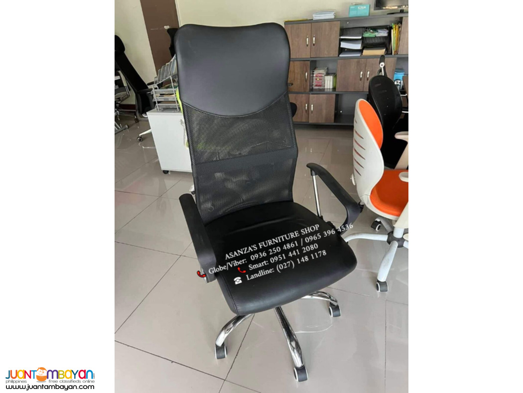 High Back Executive Chair | Leatherette Seat-Mesh Back (Factory Price)