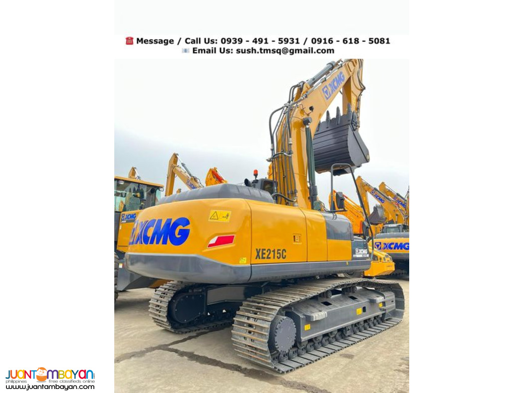 backhoe excavator with breaker line 1.0mᶟ xcmg xe215c isuzu