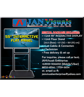 55 INCH & 85 INCH INTERACTIVE FLAT PANEL TV RENTAL