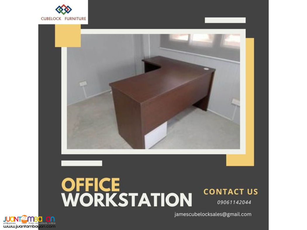 Office Work Station L Shape Customize Design