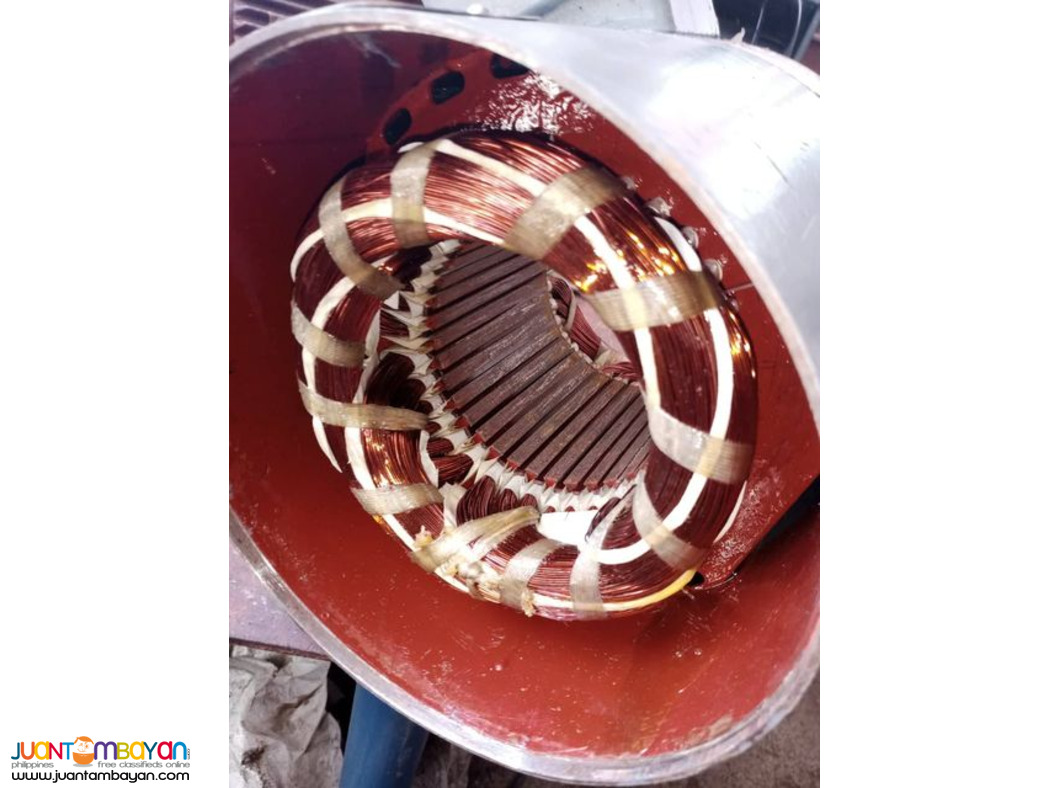 rewinding of motors, repairs of pumps