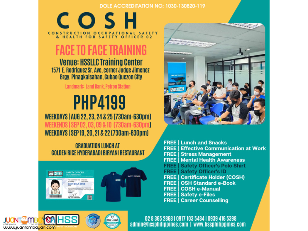 COSH FACE TO FACE