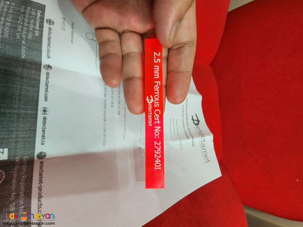 Metal Detector Test Piece, Detectamet, Test Piece Contaminants