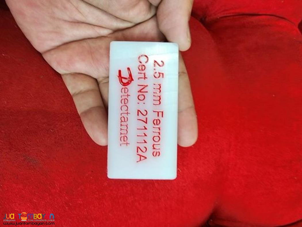 Metal Detector Test Piece, Detectamet, Test Piece Contaminants