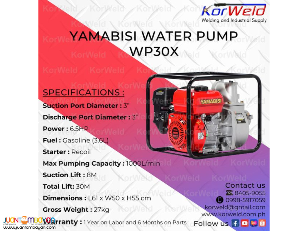 Yamabisi Water Pump WP30X