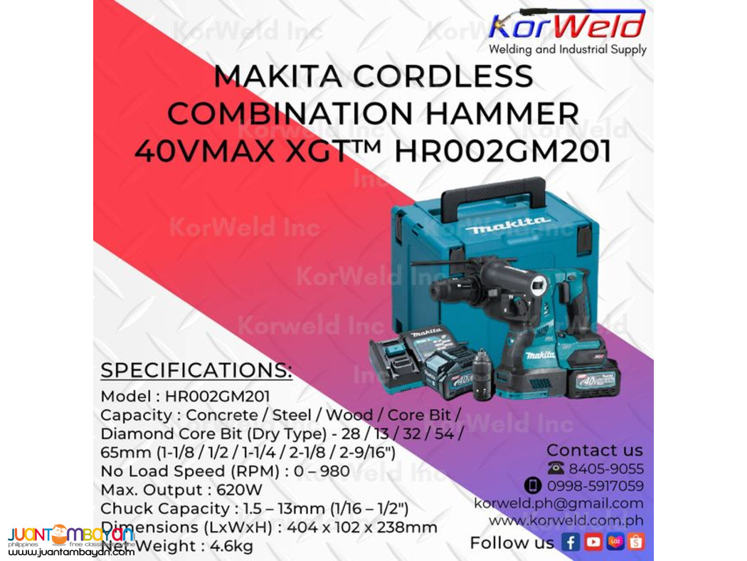 Makita Cordless Combination Hammer HR002GM201