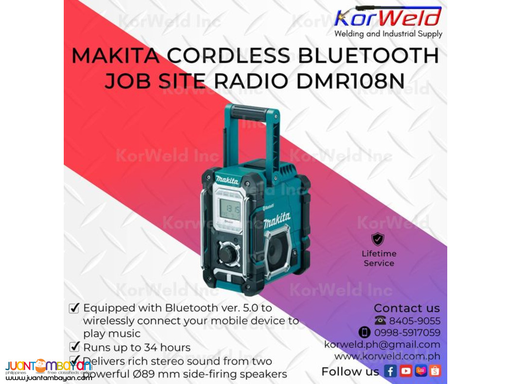 Makita Cordless Bluetooth Job Site Radio DMR108N
