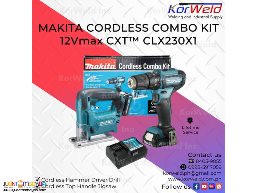 Makita Cordless Combo Kit 12Vmax CXT™ CLX230X1