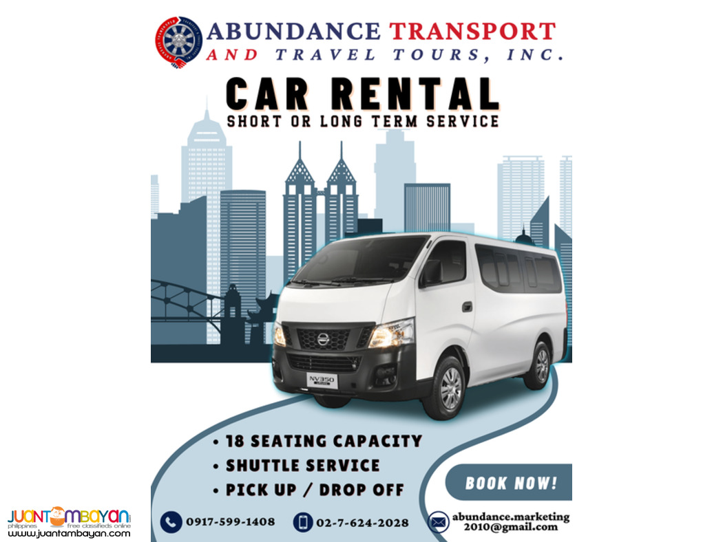 VAN FOR RENT VAN FOR RENT