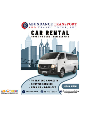 VAN FOR RENT