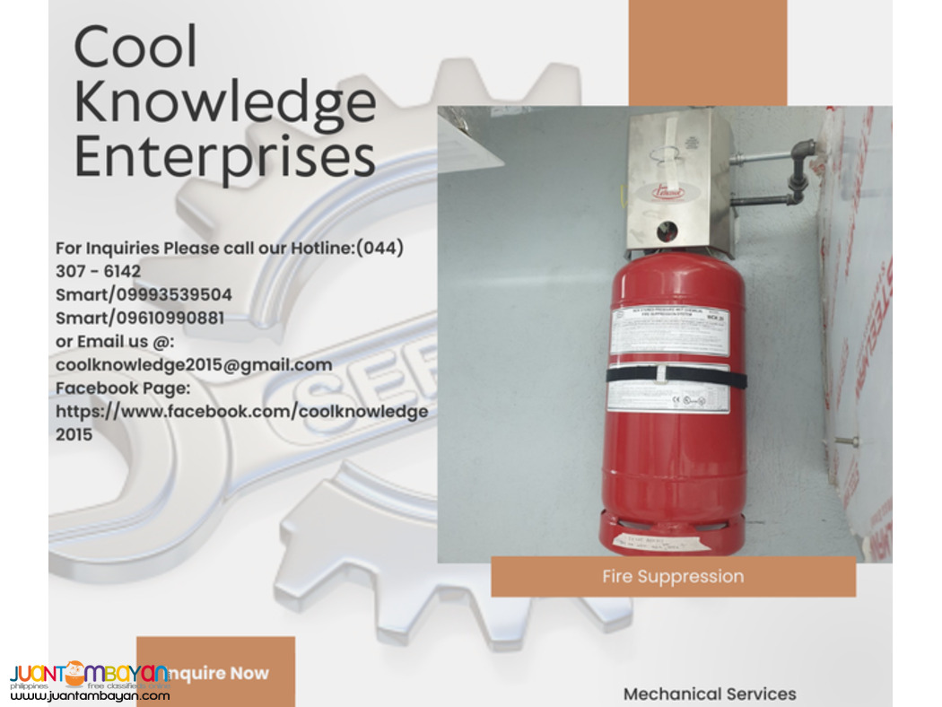 FIRE SUPPRESSION SYSTEM WE SUPPLY AND INSTALL