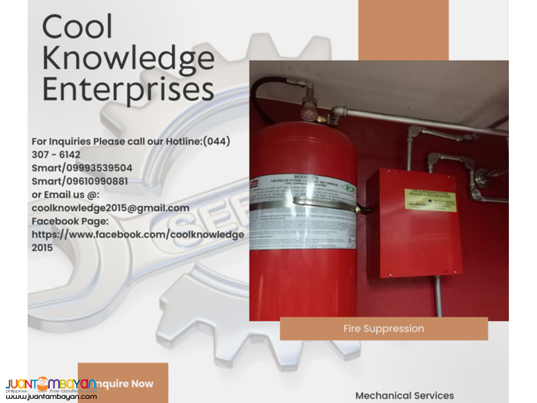 FIRE SUPPRESSION SYSTEM WE SUPPLY AND INSTALL