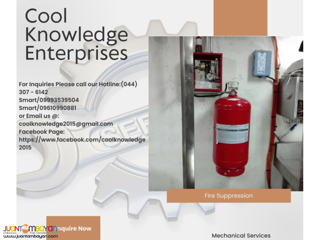 FIRE SUPPRESSION SYSTEM WE SUPPLY AND INSTALL