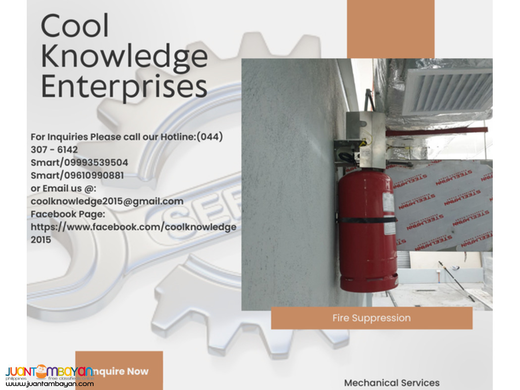 FIRE SUPPRESSION SYSTEM WE SUPPLY AND INSTALL