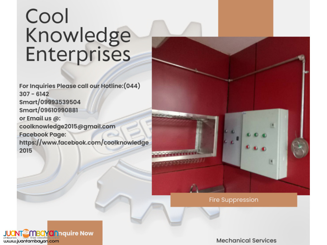 FIRE SUPPRESSION SYSTEM WE SUPPLY AND INSTALL