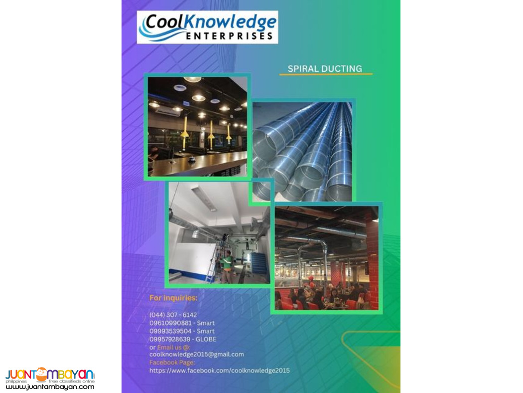 We supply and install of Spiral Ducting