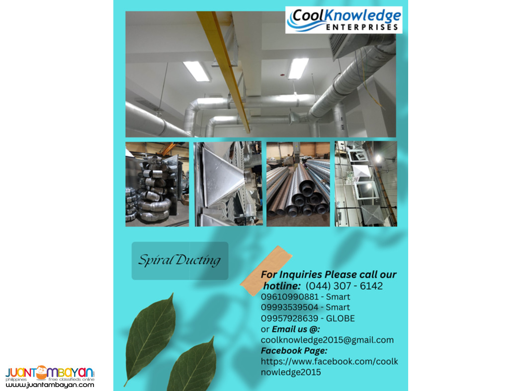 sPIRAL DUCTING- SUPPLY & INSTALLATION