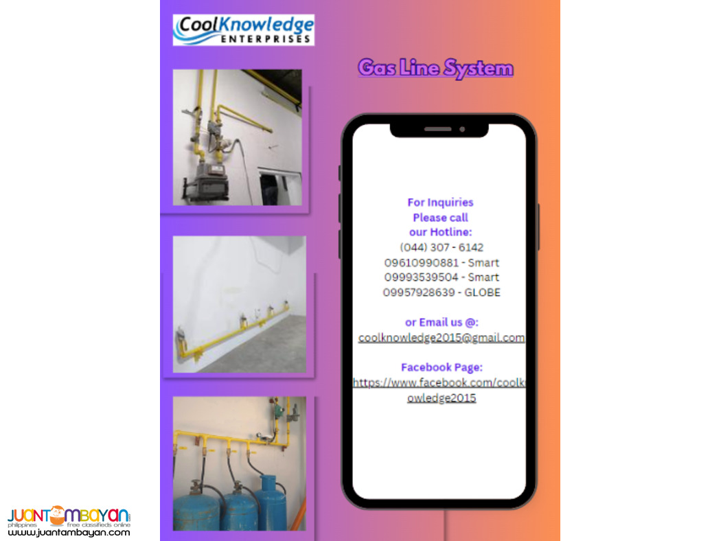 Install, supply and services (Manila) Gas line system **