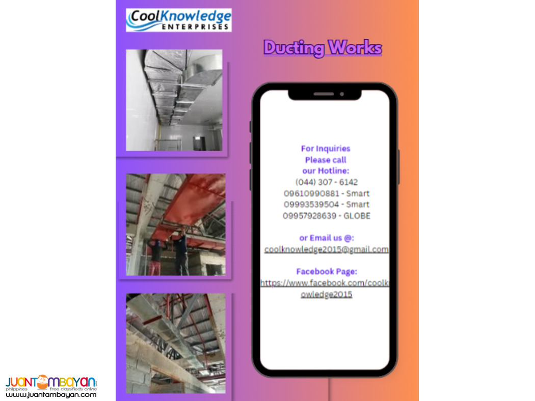 Fabricate, Supply & installation of ducting works...