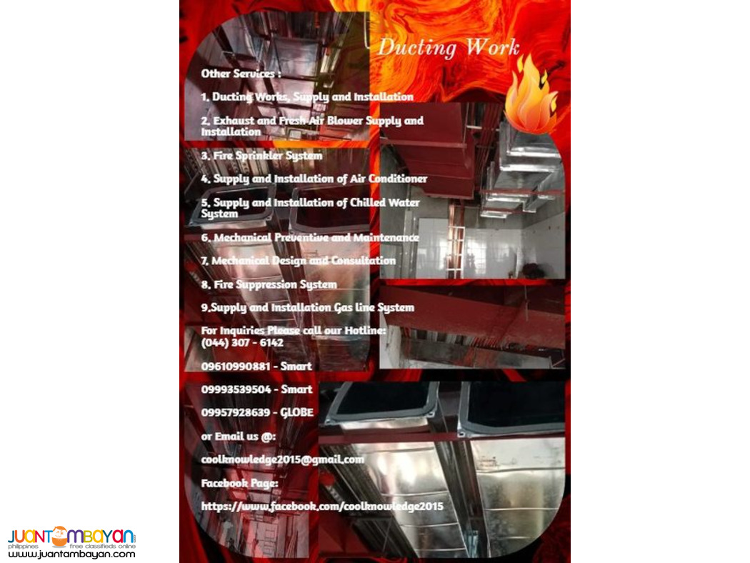 Ducting installation / supply / Fabricate