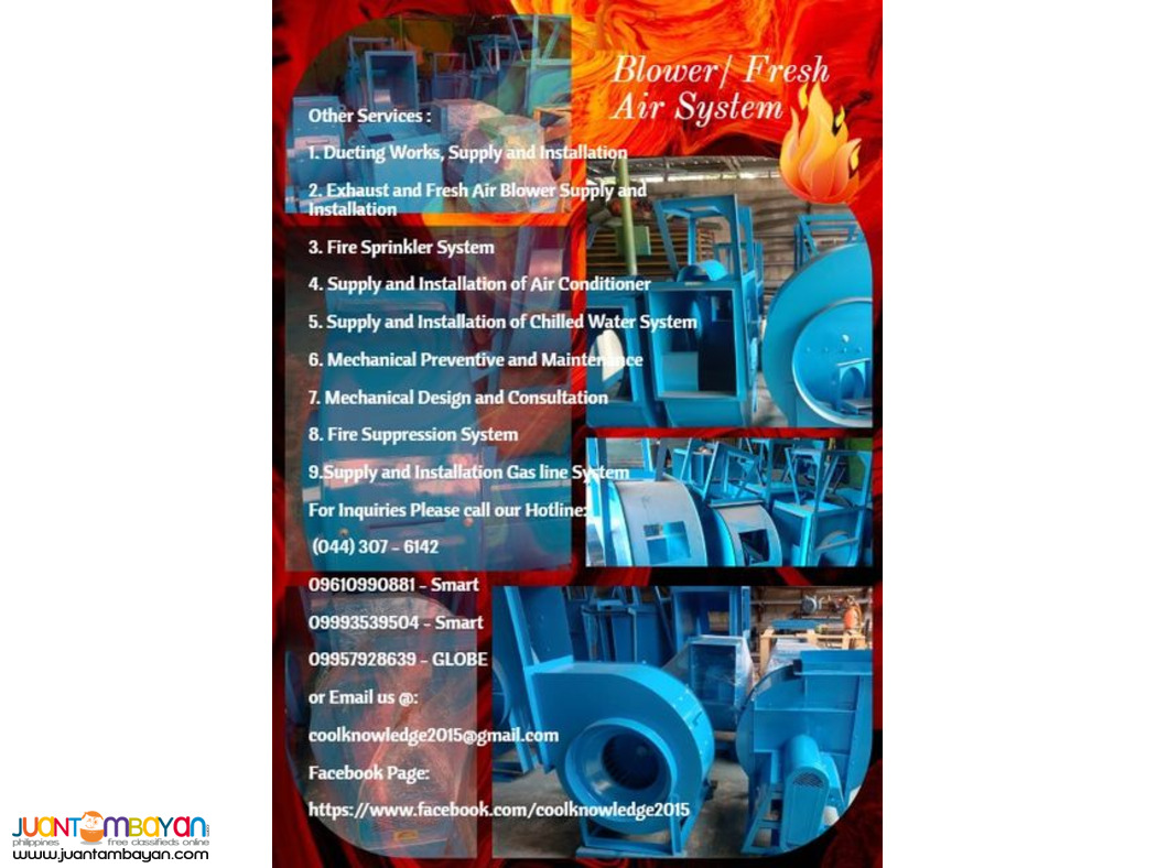 Fresh Air and blower system ( Metro manila )