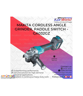 Makita Cordless Angle Grinder, Paddle Switch GA032GZ