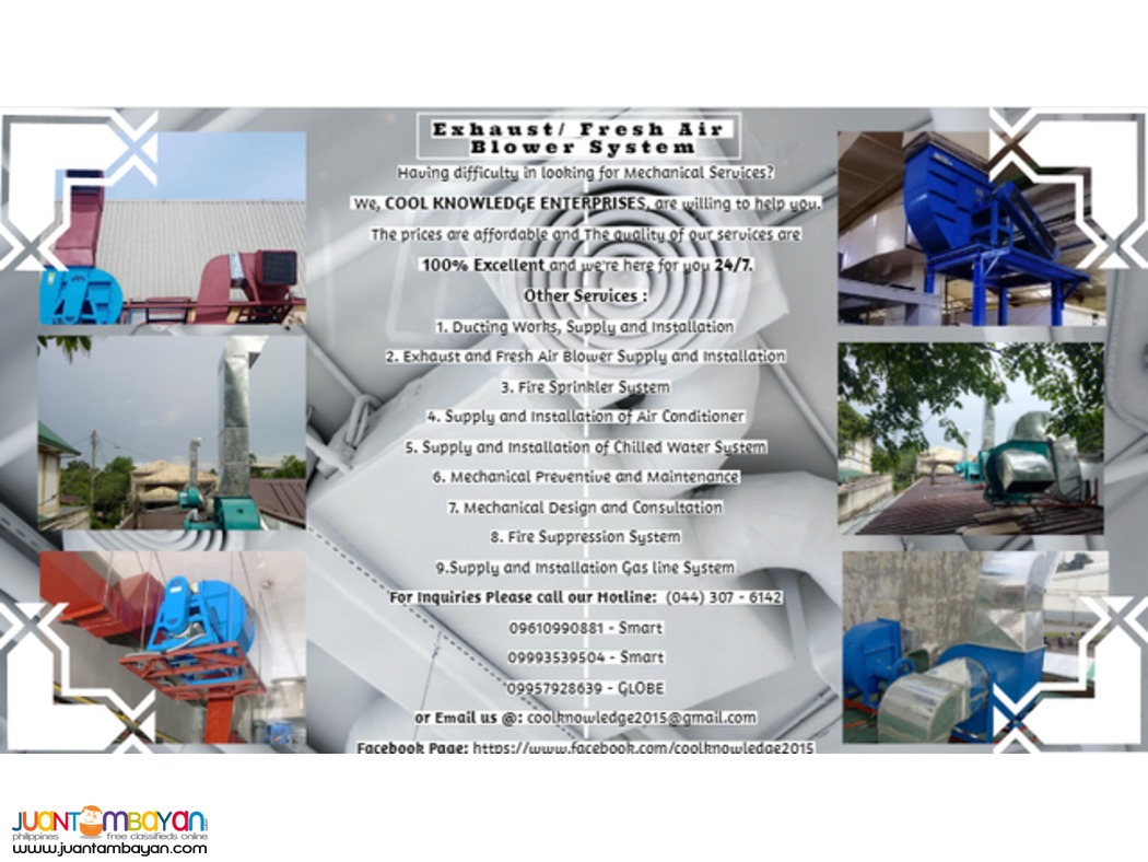 Exhaust/ fresh air blower system 